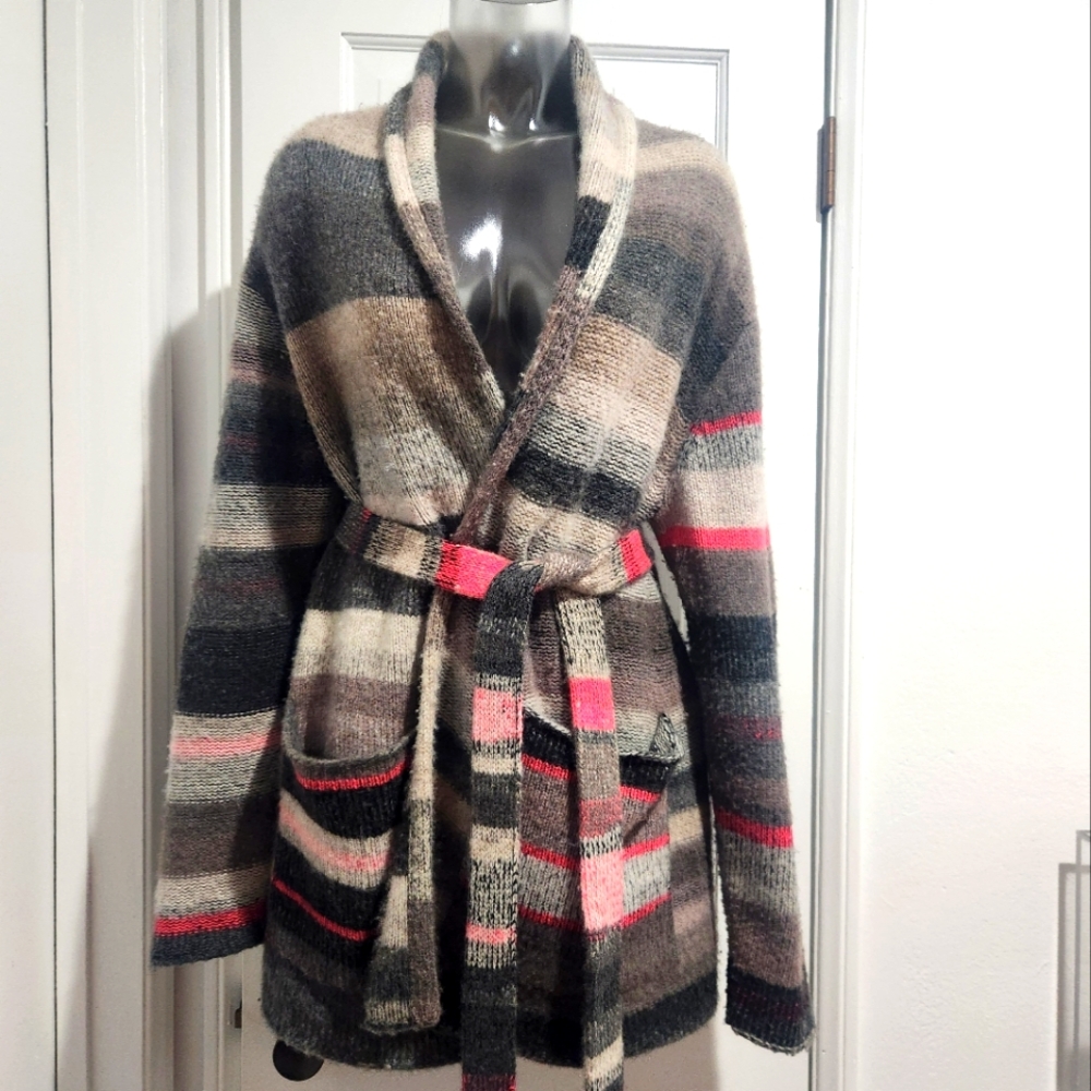 Elder Statesman Cashmere Belted Cardigan Sweater